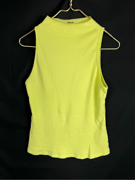 Anthropologie Tops - MAEVE ANTHROPOLOGIE Tank Top Women's M Ribbed Pullover Sleeveless Neon Yellow